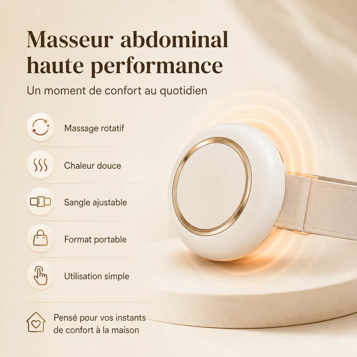 Masseur abdominal haute performance